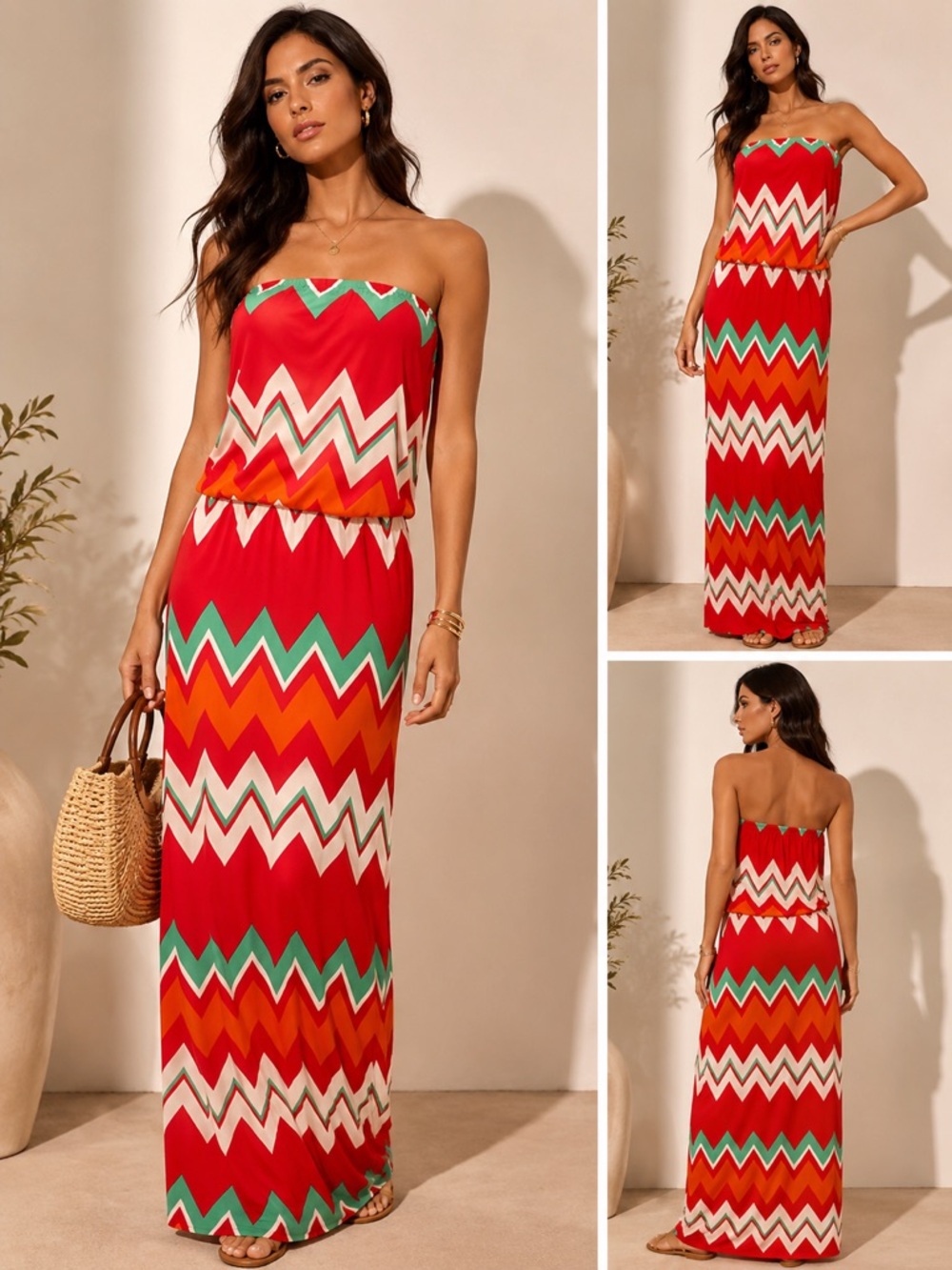 🌈 Chevron Maxi Dress